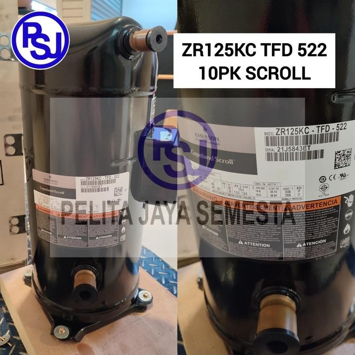 Kompresor AC Copeland ZR125KC-TFD-522 / Compressor Copeland ZR125KC / 10HP / SCROLL / ZR125KC 10PK Z