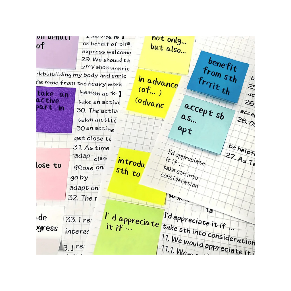 

11pcs Colorful Sticky Notes, Suitable For Home, School, Office, Back To School, Aesthetic School Supplies, Stationary, Random co