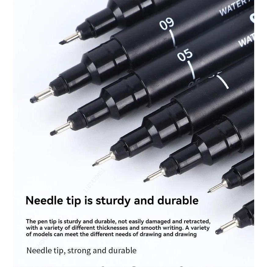 

Black Micro Pens,15 Sizes,Waterproof Archival Ink,Fine Point Pen for Artist Illustration,Sketching,Anime,Manga Technical Drawing
