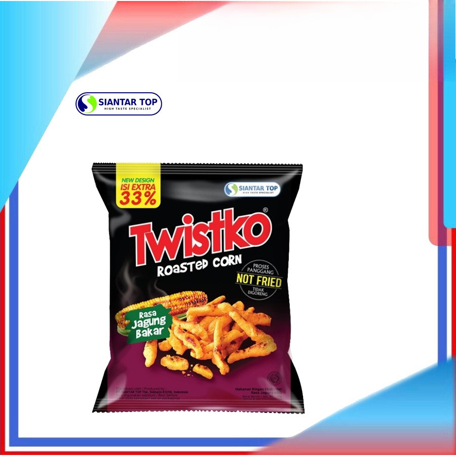 Twistko Kerupuk Roasted Corn 30 gr / Krupuk Cemilan Jagung Bakar (1 bungkus)
