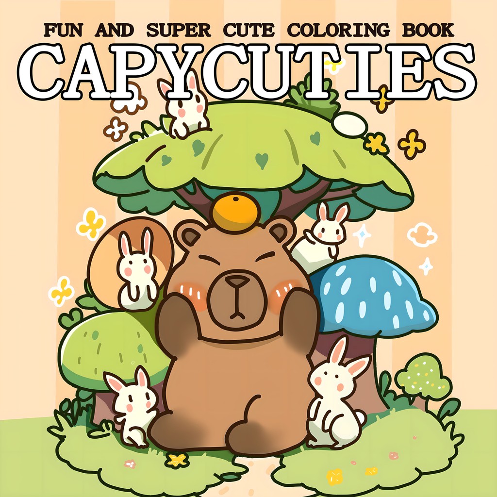 

CAPYCUTIES Bold-easy Patterns Coloring Book for Adults Cute Drawing Book Perfect Gift for Party and Birthday