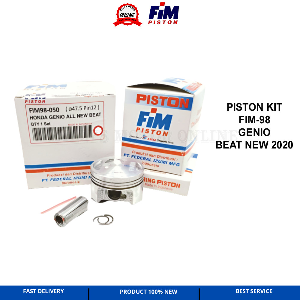 Piston Kit GENIO ALL NEW BEAT 2020 FIM IZUMI FIM98 SEHER GENIO