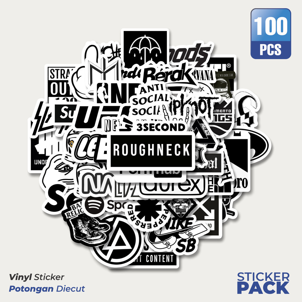 

Stiker Vinyl Stiker Random Aesthetic Black & White Versi 2 Waterproof Aesthetic- Untuk Laptop, Motor, dan Helm - Paper Stationery Pack