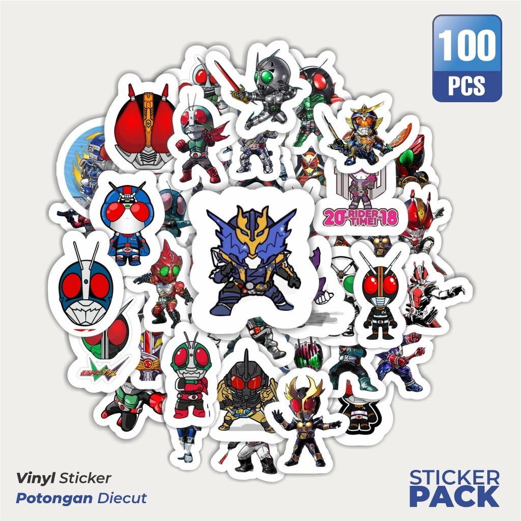 

Stiker Vinyl Stiker Kartun Kamen Rider Waterproof Aesthetic- Untuk Laptop, Motor, dan Helm - Paper Stationery Pack