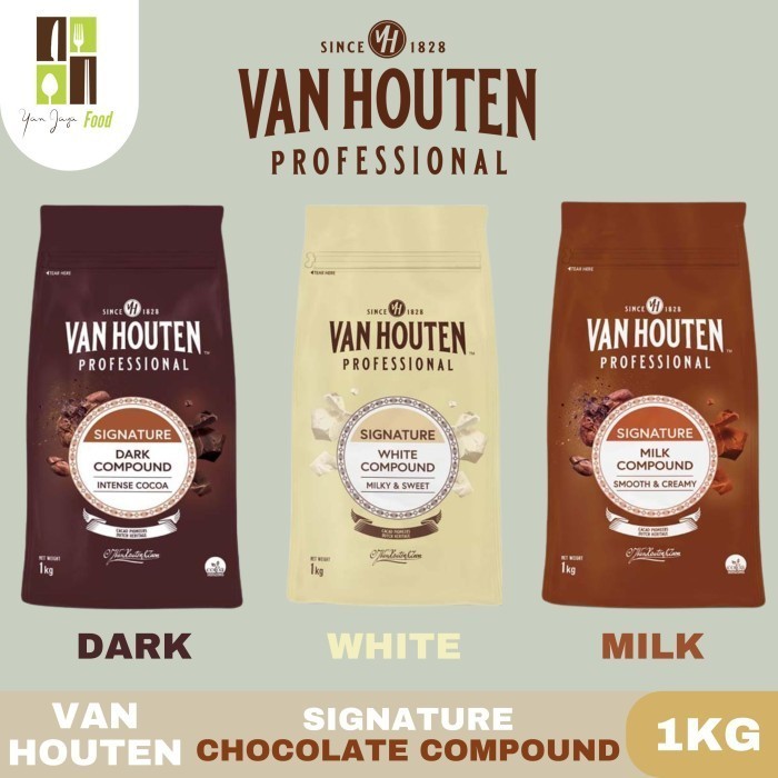 

Van Houten Professional Chocolate Compound Coin 1kg / Intense Dark Compound / Milk Compound / White Compound / Coin / Chocolate Buttons / Cokelat / Coklat