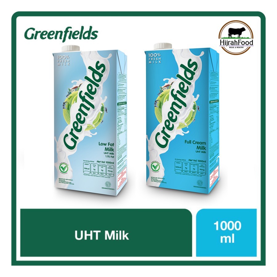 

Susu Greenfields UHT Full Cream - Low Fat 1 Liter