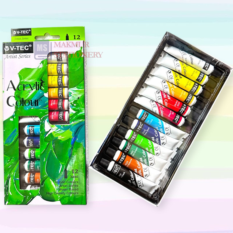 

COD Cat Acrylic V-TEC 12 Warna (Set)