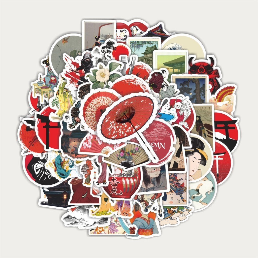 

Sticker Pack Stiker Tema Budaya Jepang | Sticker TUMBLR | Stiker LAPTOP KOPER HELM