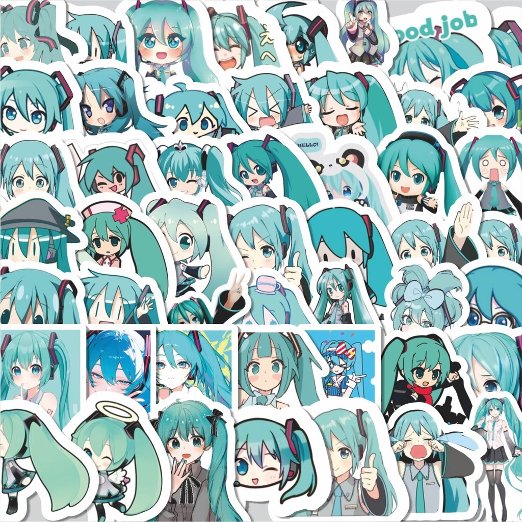 

Stiker Cutting Pack Stiker Anime Hatsune Miku Isi 100Pcs Series Aesthetic Lucu Keren Untuk Koper Bahan Vynil