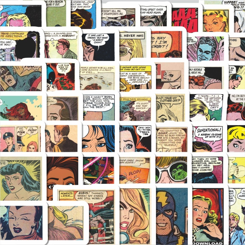 

Stiker Cutting Pack Stiker Pop Comics Stiker Isi 100Pcs Series Aesthetic Lucu Keren Untuk Koper Bahan Vynil