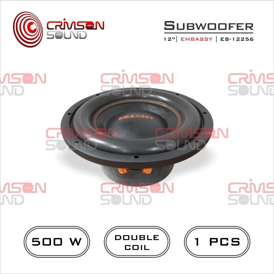 SUBWOOFER 12 INCH EMBASSY 500 WAAT DOUBLE MAGNET PREMIUM SERIES ES-12256