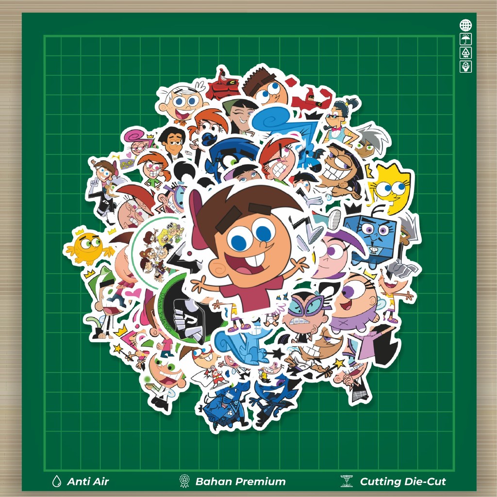 

HOT 50 PCS STIKER Kartun The Fairly Oddparents Stiker Stiker Fashion Cars Decal Dingin Kartu Album Custom Vinyl Anti Air- Sticker Aesthetic Buku Journal Koper Casing HP Tablet Laptop Helm Motor Botol MinumOddparents Sticker