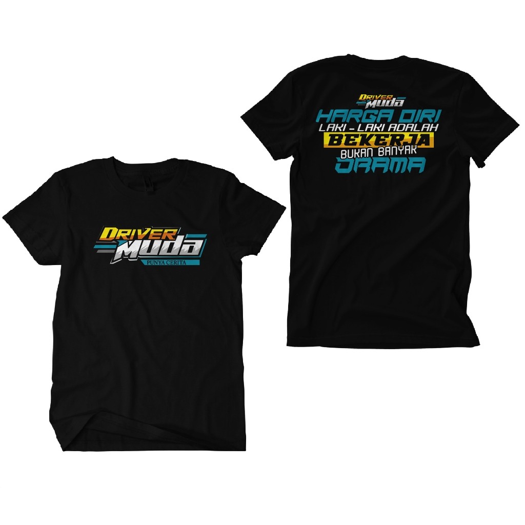 Kaos Driver Muda - Baju Driver Muda - Kaos Pria - Kaos Kata Kata - Atasan Pria - Kaos Driver
