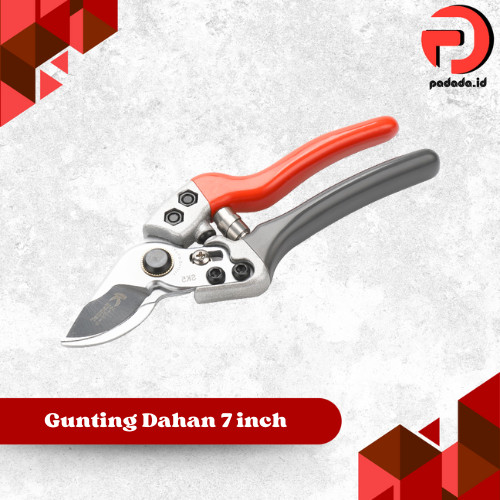 Kapusi Gunting Dahan Elite Gemuk Orange Abu Gagang Karet SK-5 9 Inch K-8651