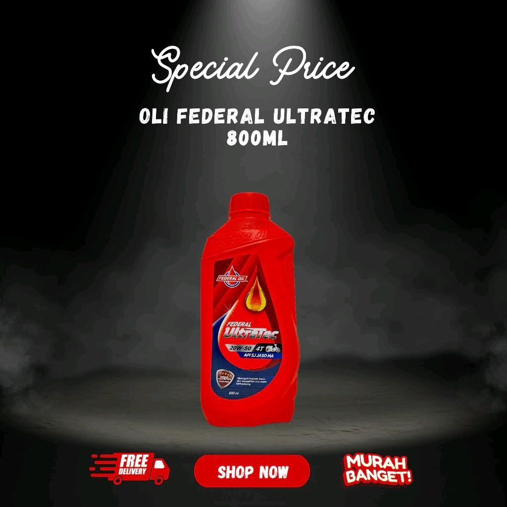 Oli Motor Federal Ultratec 4T 20W-40 800ml Federal Ultratec Oil 0.8