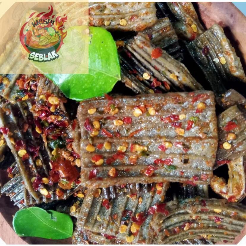 

Seblak krispi seblak kerupuk jengkol kotak pedas daun jeruk bumbu melimpah