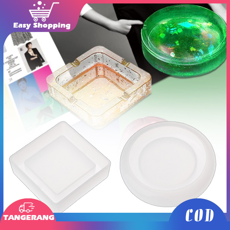 

Cetakan Asbak Silikon Diy Handmade Ashtray Bulat Dan Kotak Ashtray Mold