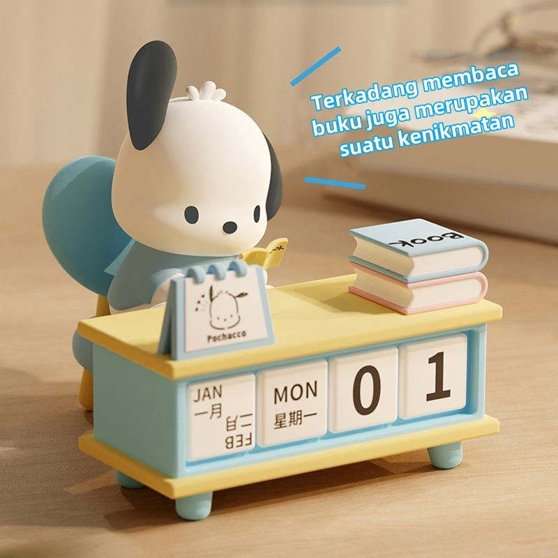 

Sanrio Keroppi & Pacahu - Figurine Meja Kalender Anjing Lucu (Hiasan Kantor / Dekor Rumah)