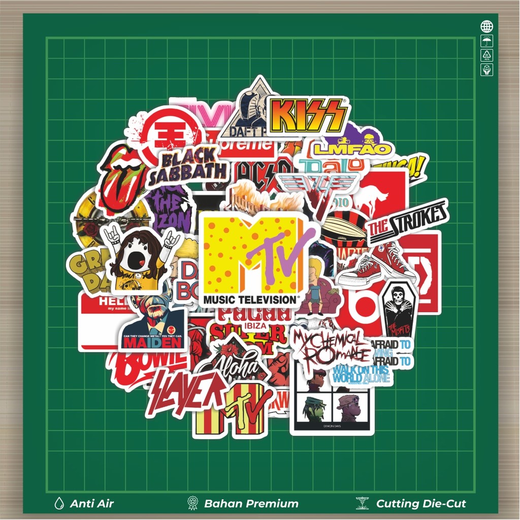 

HOT 50 PCS STIKER Stiker Random Logo Band Versi 4 Stiker Fashion Cars Decal Dingin Kartu Album Custom Vinyl Anti Air- Sticker Aesthetic Buku Journal Koper Casing HP Tablet Laptop Helm Motor Botol Minum