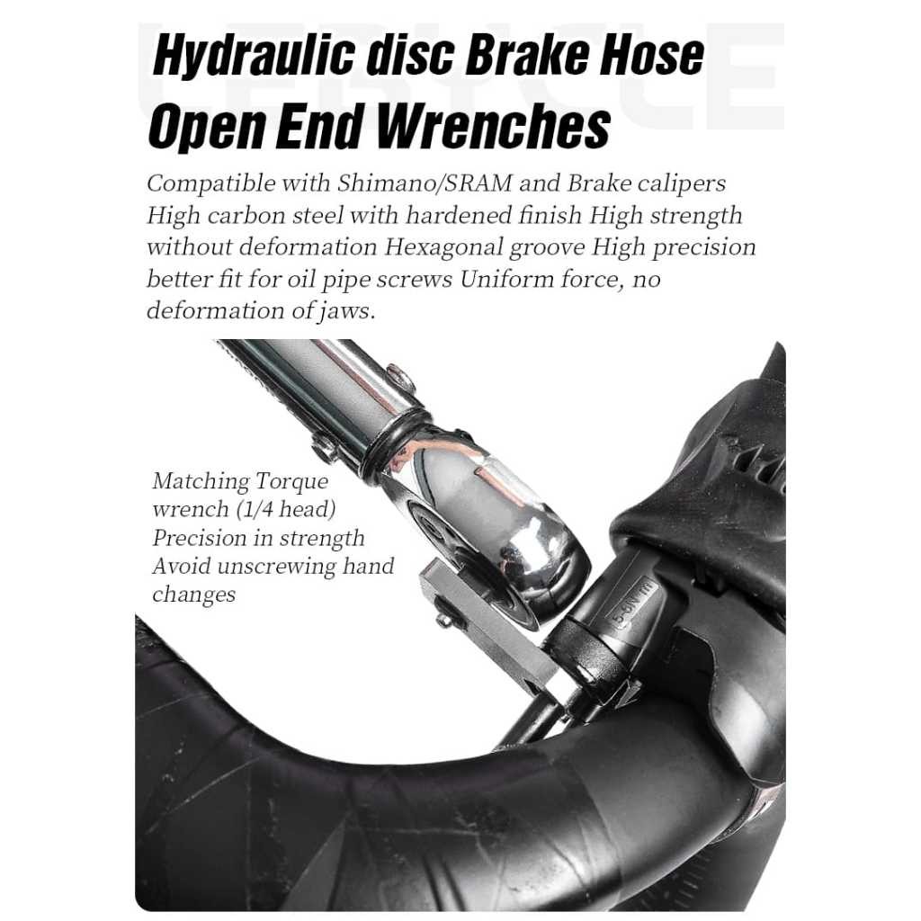 Lebycle Tool Kunci Pas 8mm Wrench Alat Pembuka Baut Rem Hidrolik Sepeda Screw Olive Connector Fittin