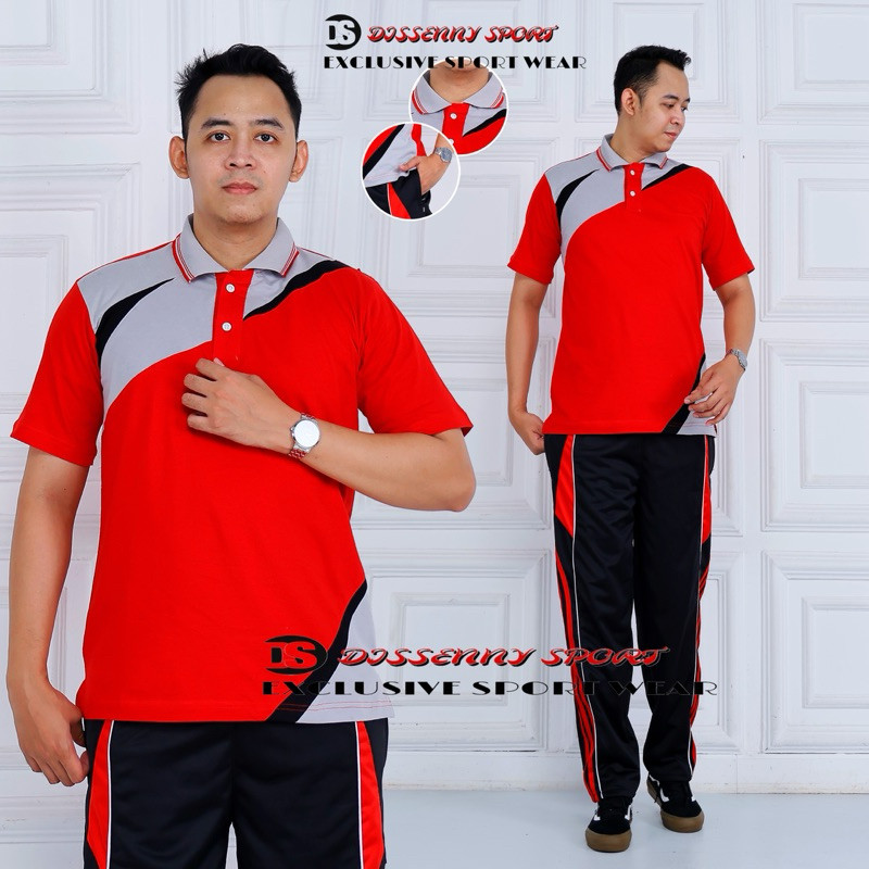 PROMO  Baju Setelan Training Olahraga Pria Lengan Pendek Terbaru//Setelan Olahraga Senam Pria Lengan