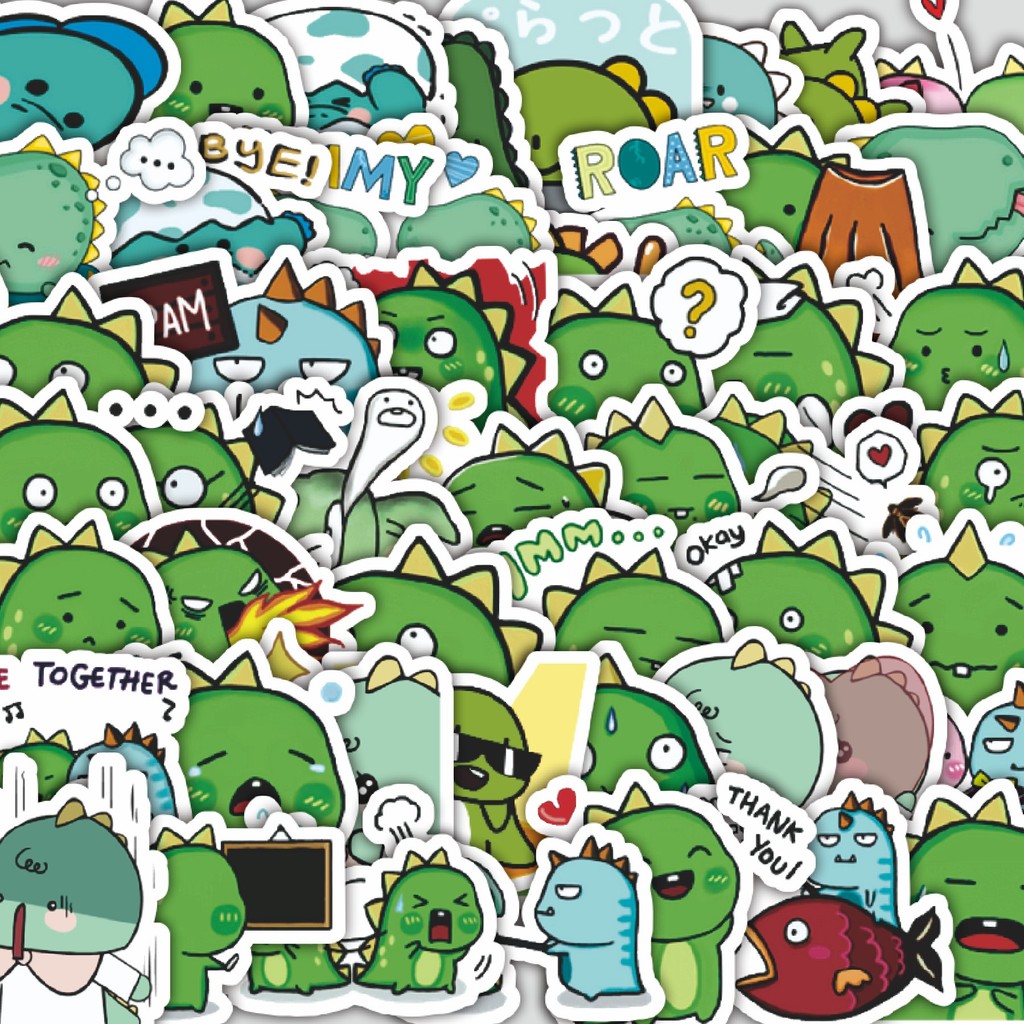 

Stiker Cutting Pack Stiker Baby Funny Dinosaur [Bayi Dinosaurus Lucu] Isi 100Pcs Series Aesthetic Lucu Keren Untuk Koper Bahan Vynil