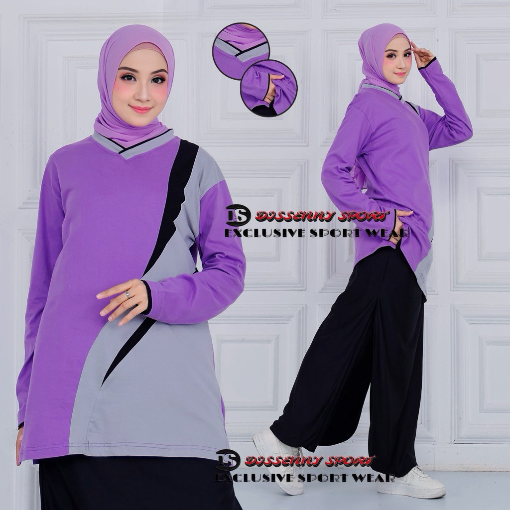 PROMO  Terbaru Setelan Treining Olahraga Rocela Muslimah syar'i // Stelan Baju Olahraga Rok Celana