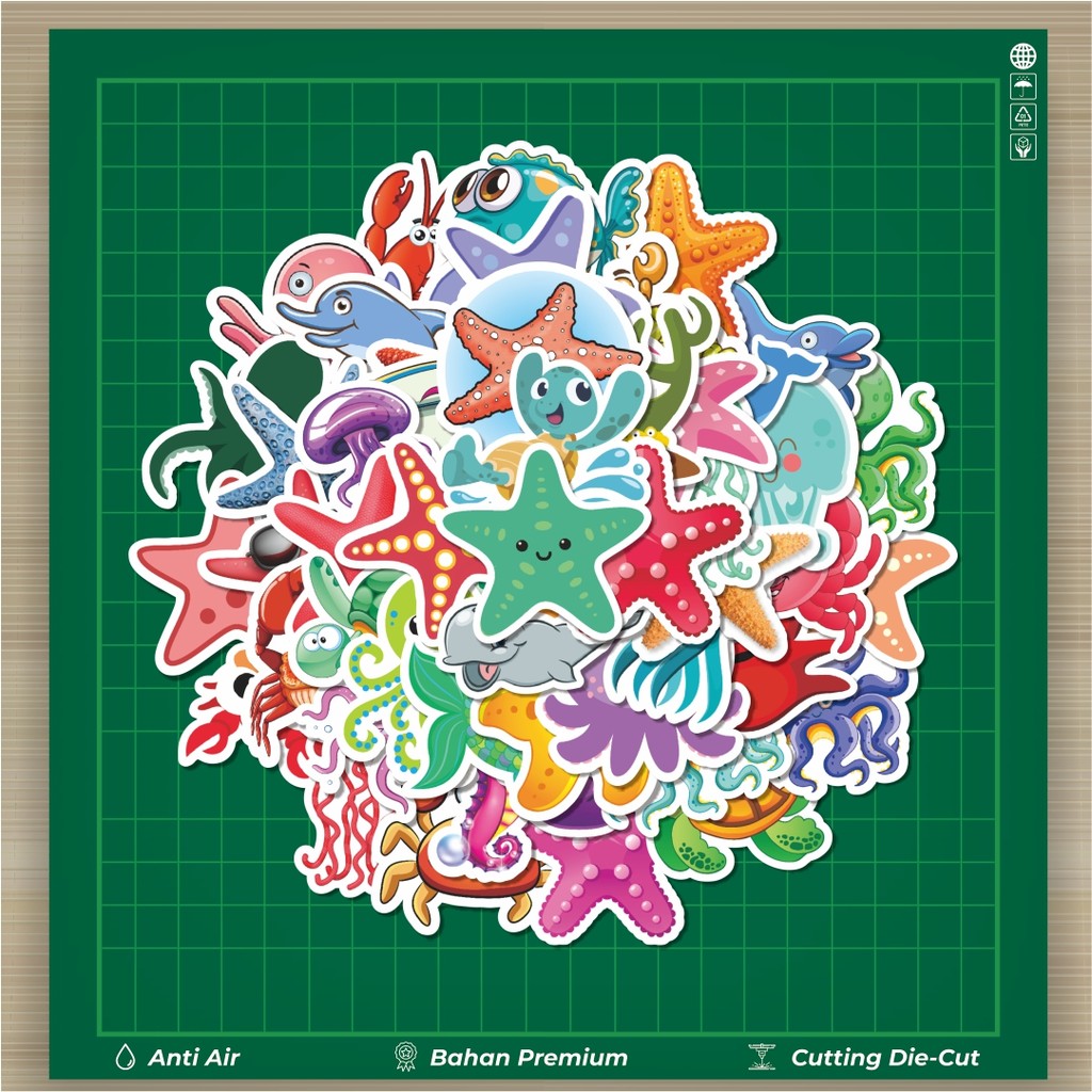 

HOT 50 PCS STIKER Stiker Magic Sea Series 3 [Seri Laut Ajaib] Stiker Fashion Cars Decal Dingin Kartu Album Custom Vinyl Anti Air- Sticker Aesthetic Buku Journal Koper Casing HP Tablet Laptop Helm Motor Botol Minum