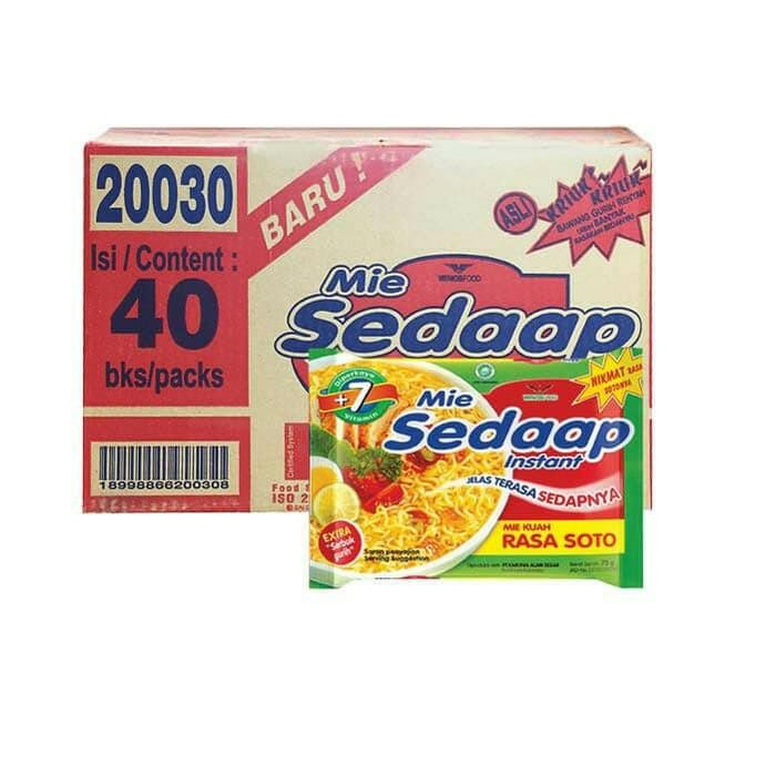 

Sedaap Mie Instant Soto 75G Karton (40 bungkus)