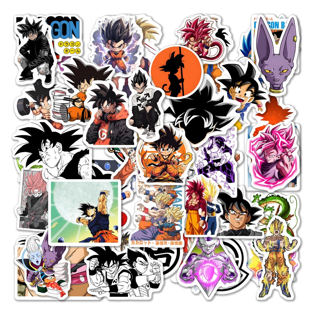 

STIKER DRAGON BALL GOKU ISI 50 PCS PER PACK STICKER VEGETA GOTTEN ST081