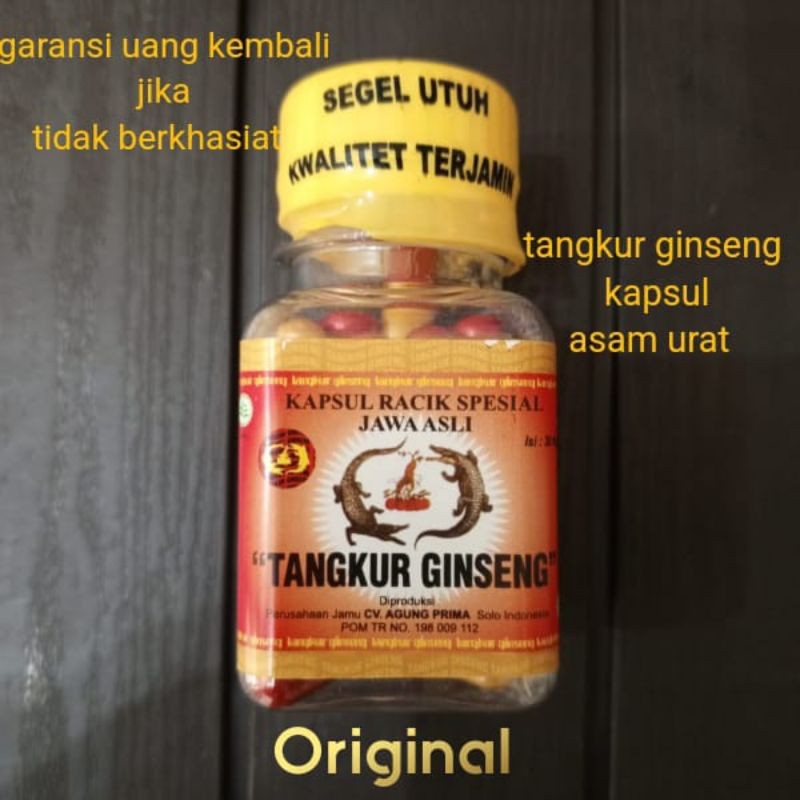 

jamu racik Jawa asli TANGKUR GINGSENG varian ASAM URAT kemasan KAPSUL kemasan baru isi 30pcs