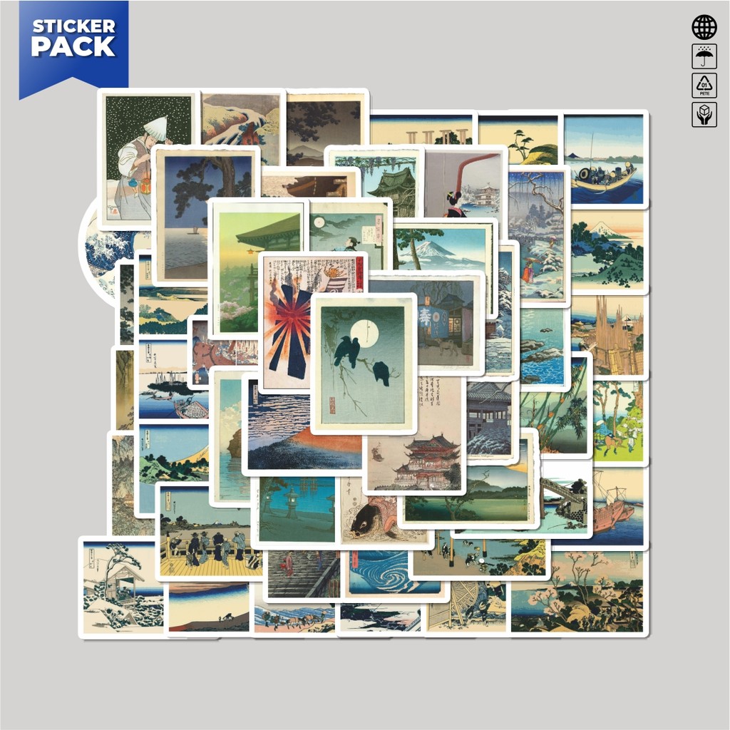 

[100PCS]Stiker Pack Stiker Japanese Customs 2 Aesthetic Vinyl Anti Air Dekorasi Sticker Laptop Buku Journal Koper Helm Casing HP Gitar Helm Skateboard