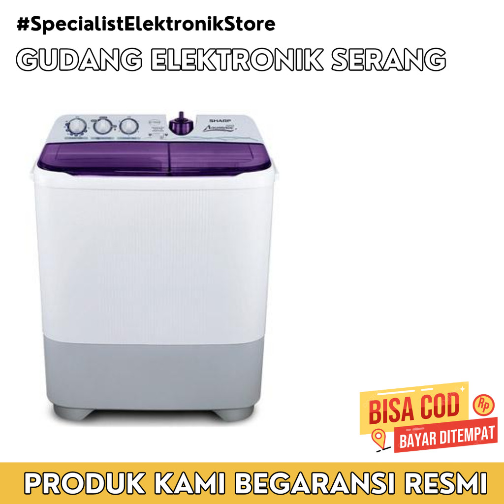 MESIN CUCI SHARP 2 TABUNG 9.5 KG | EST 95CR