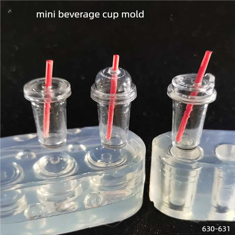 

DIY Handcraft Mini Beverage cup mold Epoxy Resin Mold Food Play Miniature Pinching Mould Epoxy Resin Mold UV Resin Moldse
