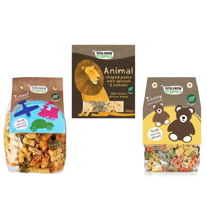 

Little Pasta Organics Animal Shaped Pasta Organik 300gr / Pasta Anak Usia 12M+
