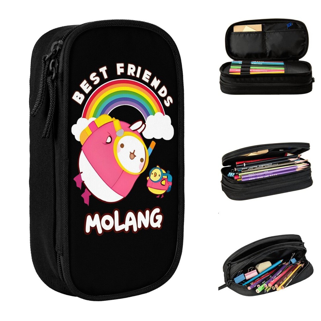

Best Friends M-Molangs Pencil Cases Pen Box Bag for Student Large Storage School Supplies Gift Pencilcases