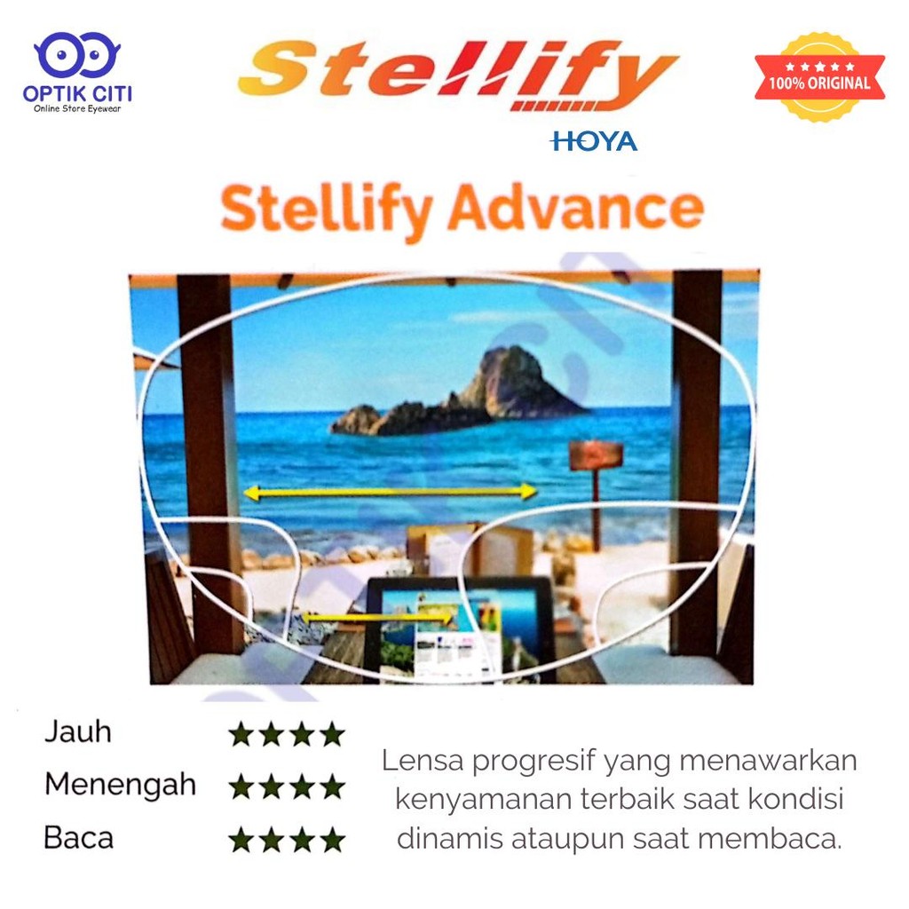 Lensa Kacamata Progresif Hoya Stellify Advance Progressive Original