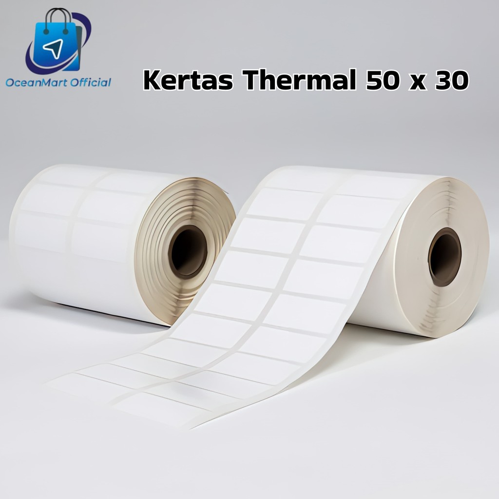 

Kertas Thermal Ukuran 50x30 Struk Kasir Sticker Barcode Bulk Paper Roll Combo Printer
