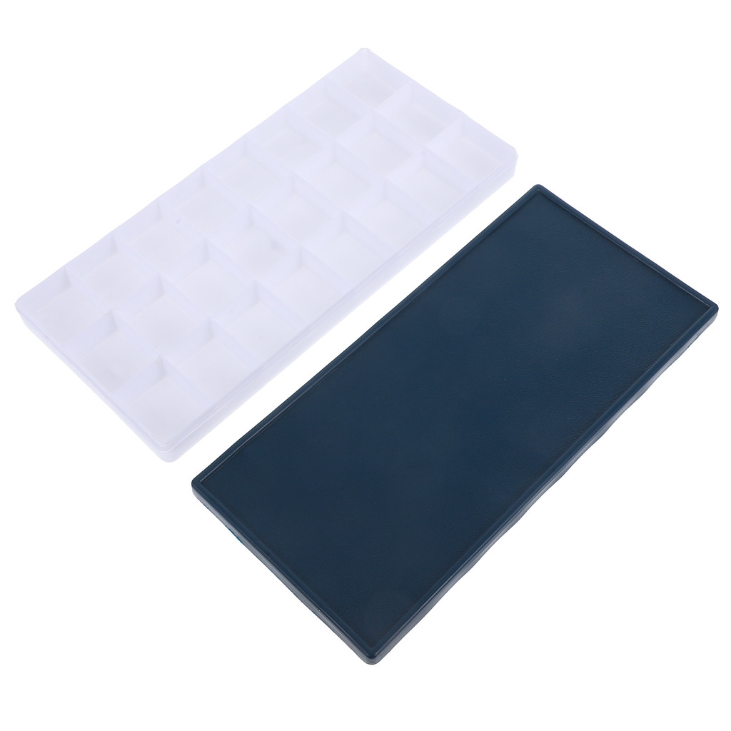 

Paint Palette 24 Slot Tray Gouache Saver Airtight Organizer Plastic Container Empty Holder
