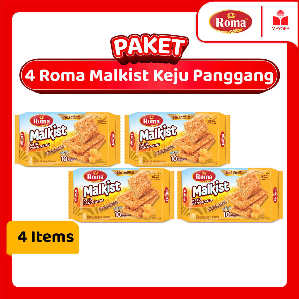 

Paket 4 Roma Malkist Keju Panggang
