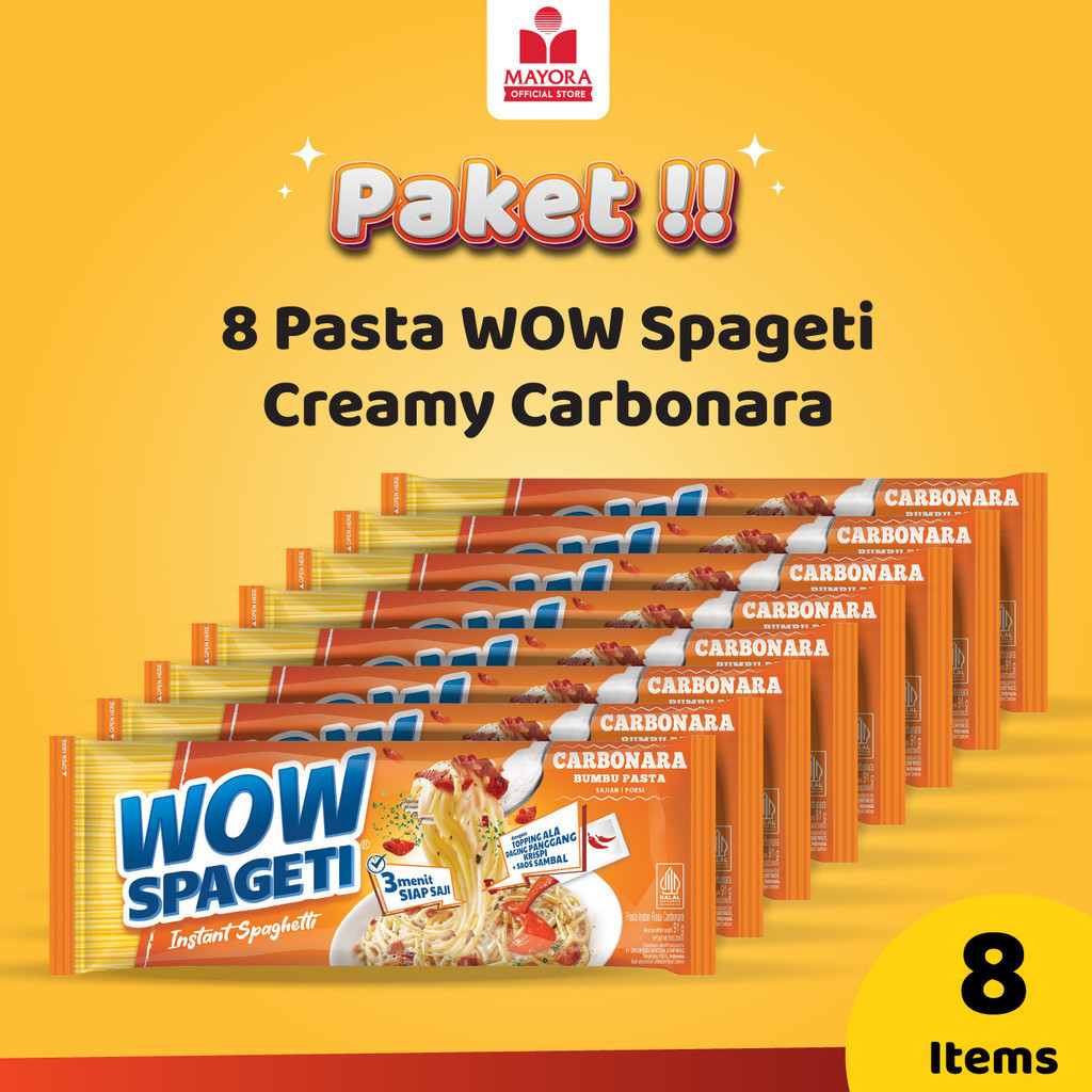 

PAKET 8 Pasta WOW Spageti Creamy Carbonara