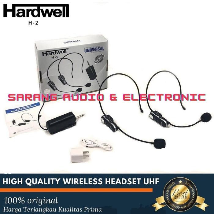 Mic Wireless Hardwell H 2 Headset Original Hardwell H2 Bando