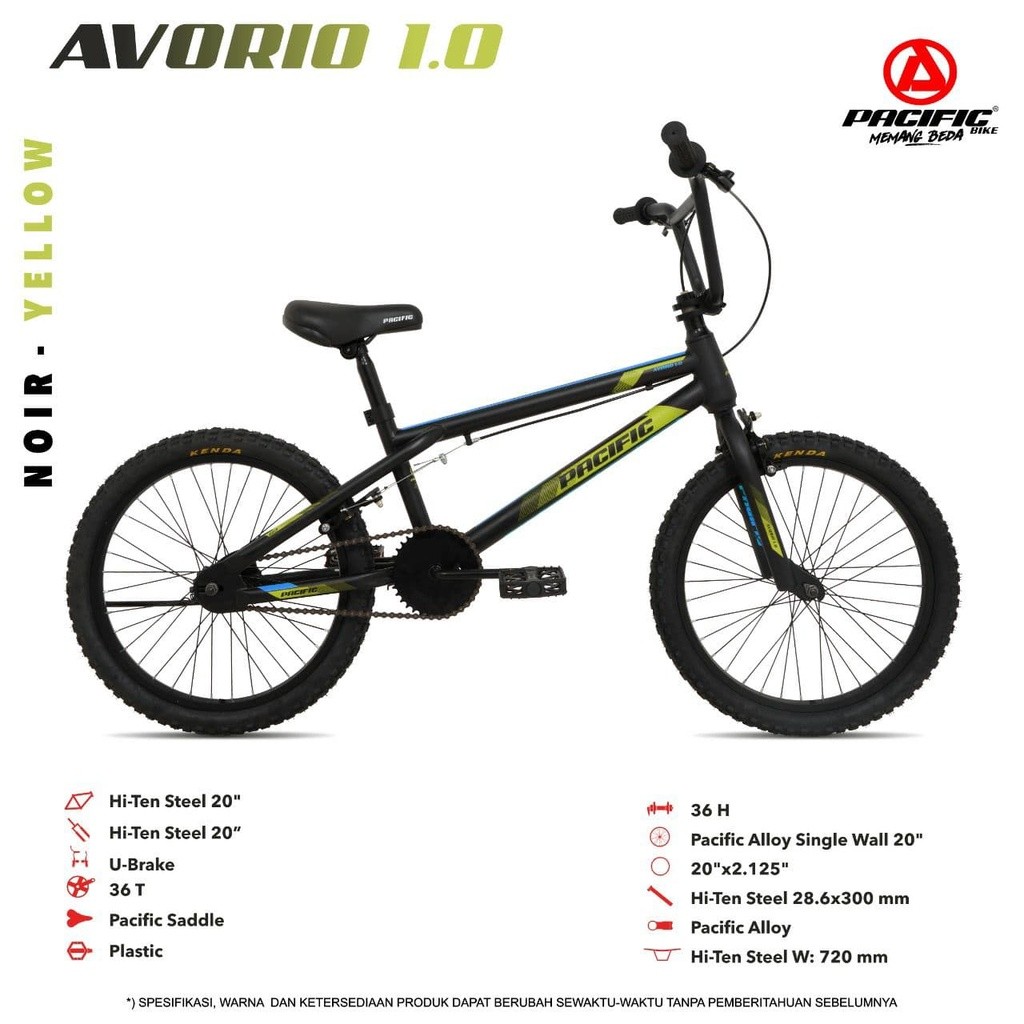 SEPEDA BMX 20" PACIFIC AVORIO 1.0 BAN 2.125