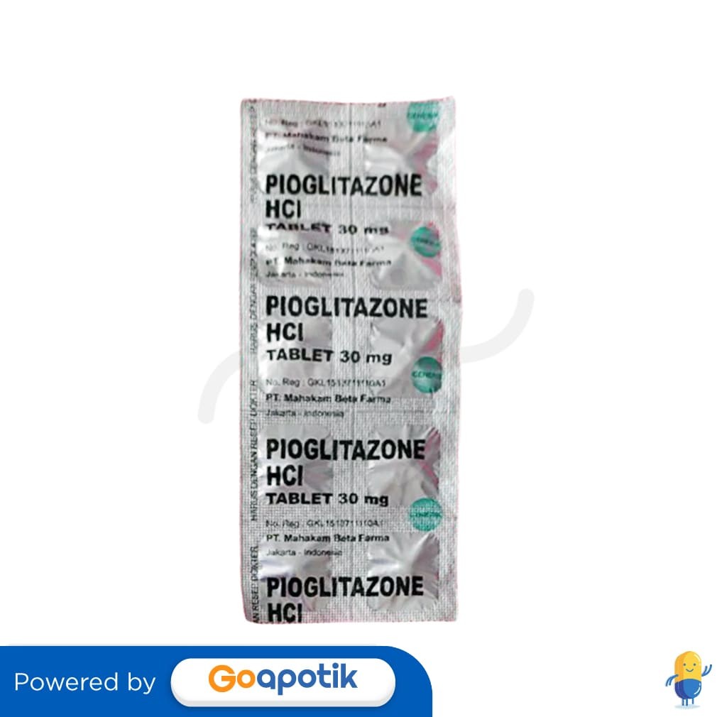 Pioglitazone Hcl Mahakam 30 Mg Strip 10 Tablet