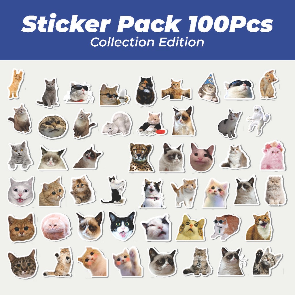 

Hot Stiker Funny Cats Emoji [Emoji Kucing Lucu] Lucu Anti Air Stikers Berperekat Waterproof Sticker Decal Buat Motor Helm Buku Journal Koper Casing HP Laptop Botol Minum