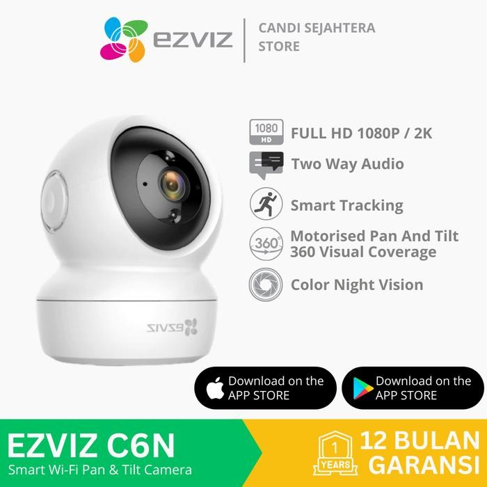 Kamera CCTV EZVIZ C6N H6C PRO 2MP 5MP Smart Wifi IP Camera - Night Vision, Pantau Lewat HP, Garansi 