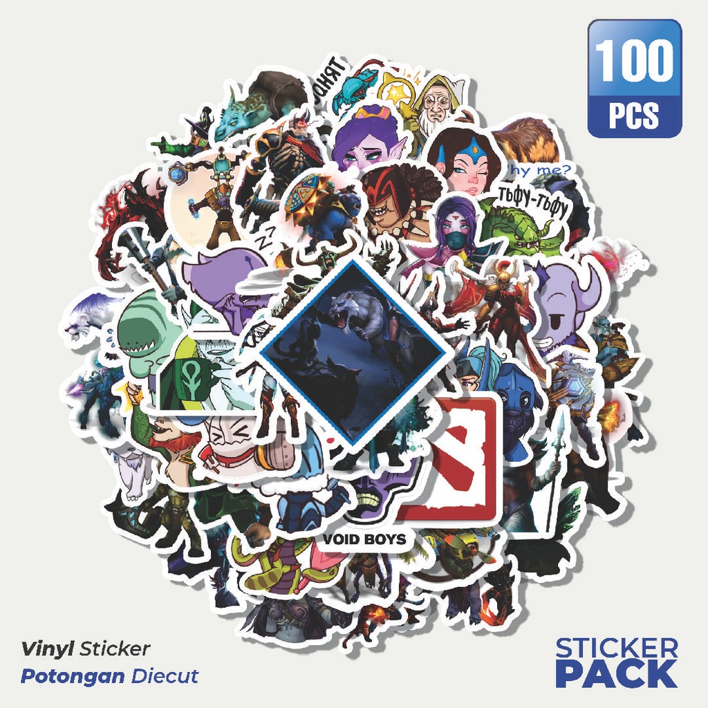 

Super Hemat! 100 PCS Stiker Defend Of The Ancient - DOTA Waterproof Aesthetic- Untuk Laptop, Motor, dan Helm - Paper Stationery Pack