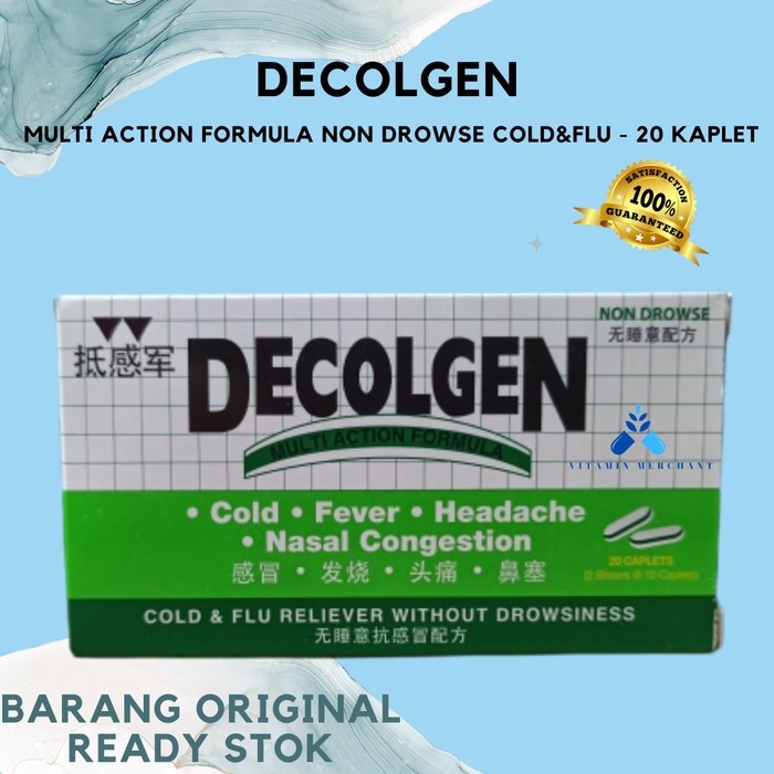 DECOLGEN MULTI ACTION FORMULA NON DROWSE COLD&FLU (SG) - w&w