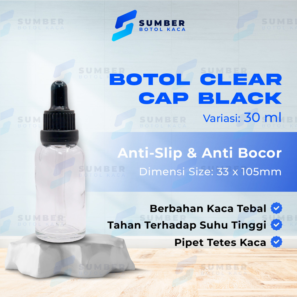 Botol Pipet Kaca 30mL BENING