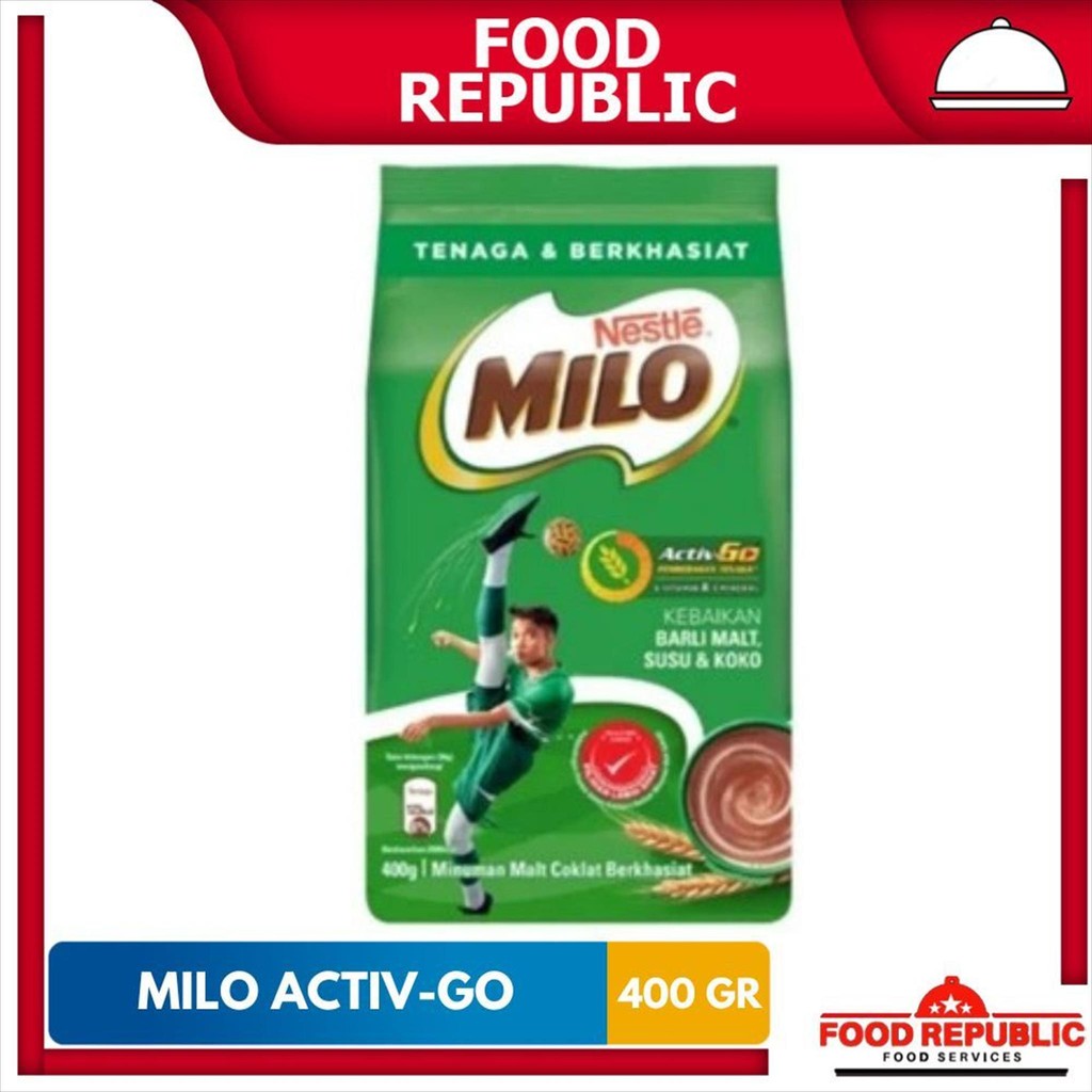 

Milo Nestle Activ Go Susu Bubuk Cokelat dengan Energi Juara 400Gr Halal
